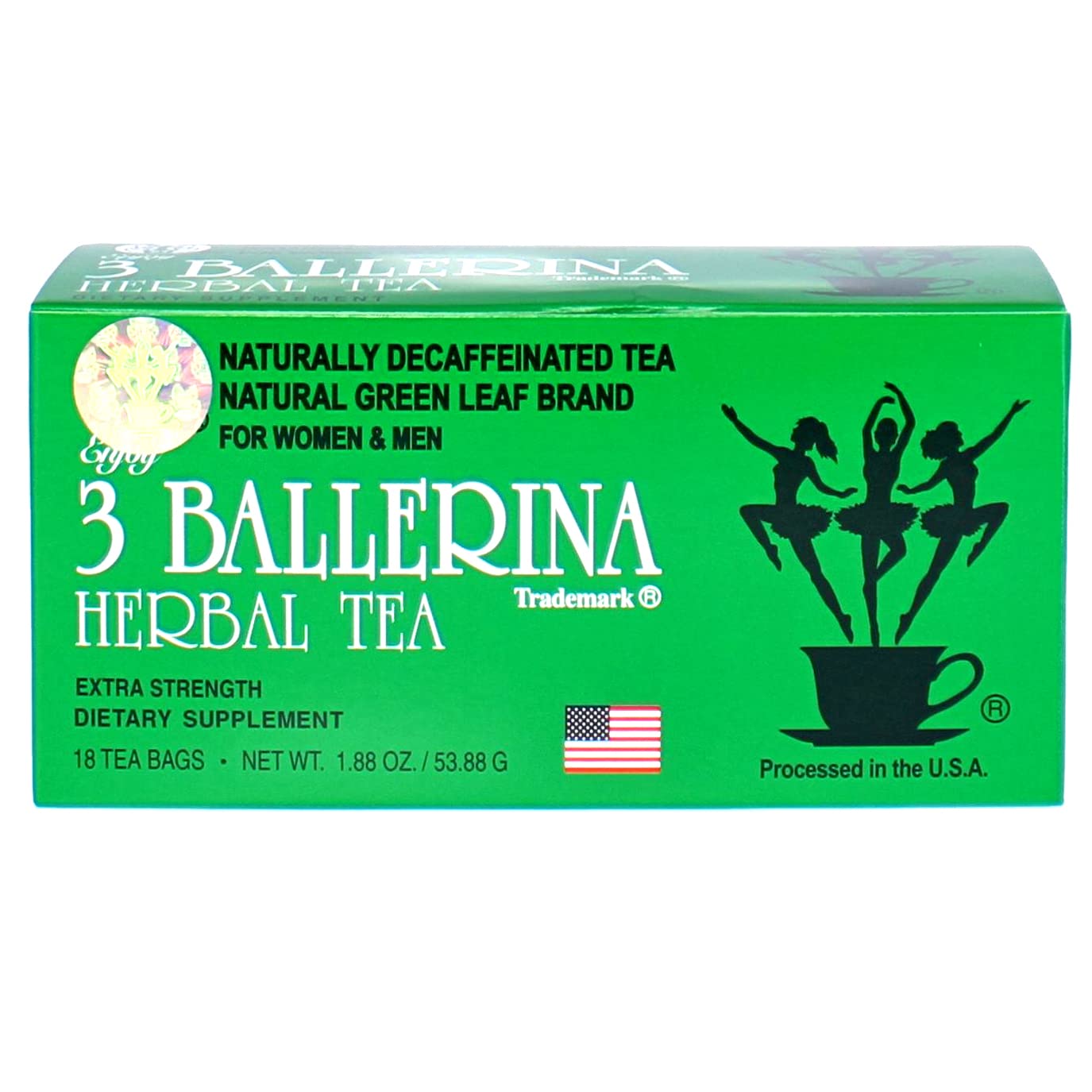3 Ballerina Extra Strength Tea Drink - Herbal Weight Loss & Detox - 20 Tea Bags