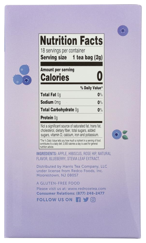 Red Rose Blueberry Muffin Tea, 18 Ct (Pack Of 2)