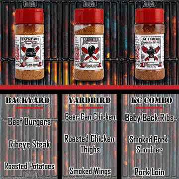 The Tailgate Foodie Rare Pitmaster Gourmet Seasonings | 4 Pc Grill Essentials Gift Set | 3 Secret Competition Bbq Spice Blends G