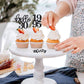 BCHOCKS 24 Pcs Cupcake Toppers - Black Glitter for 30th Birthday Party Decorations