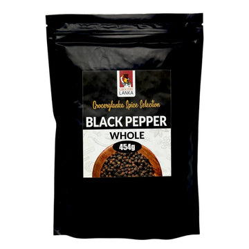 Black Pepper Whole 1lb (454g), Sri Lankan Small Estate Grown, High in Piperine for Strong Flavor.