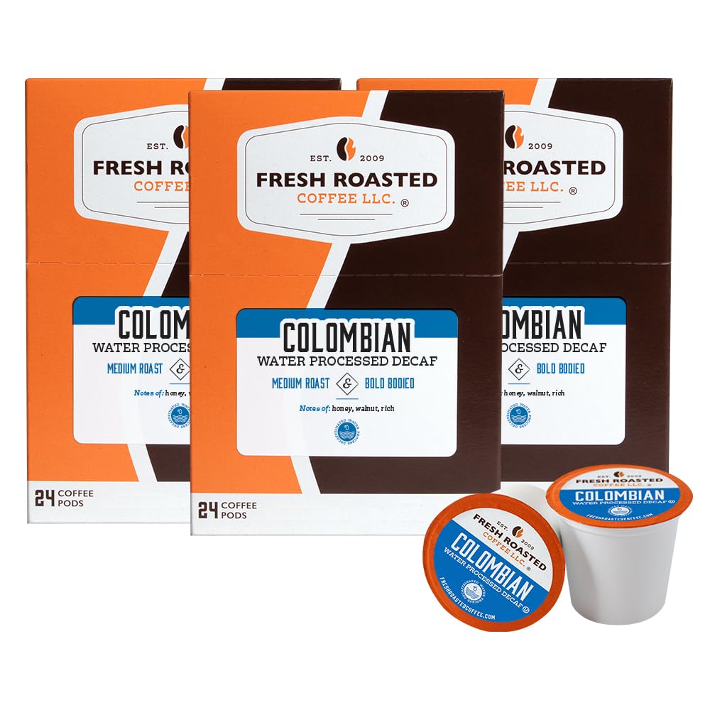 Fresh Roasted Coffee Swiss Water Decaf K-Cup Compatible 72 Pods