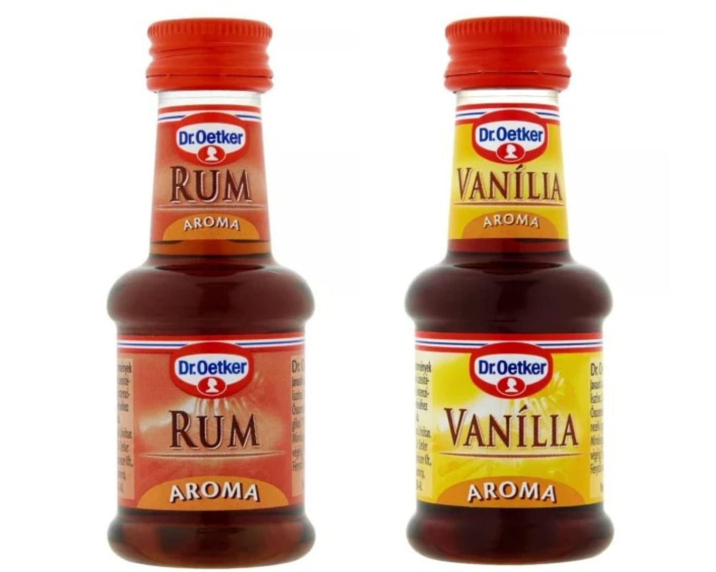 Dr. Oetker Baking Aroma Set - RUM & VANILLA Flavoring - 38 ml Bottles