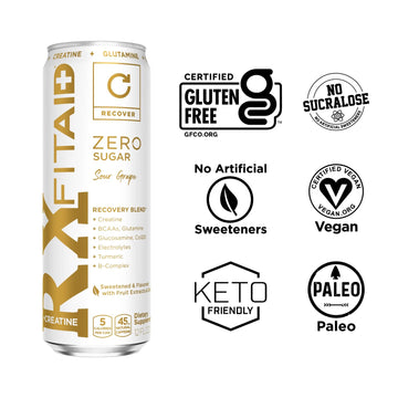 LIFEAID Creatine Monohydrate Post-Workout Recovery Drink, 12 Fl Oz (Pack of 24), Fitaid   Zero, Model 2192433