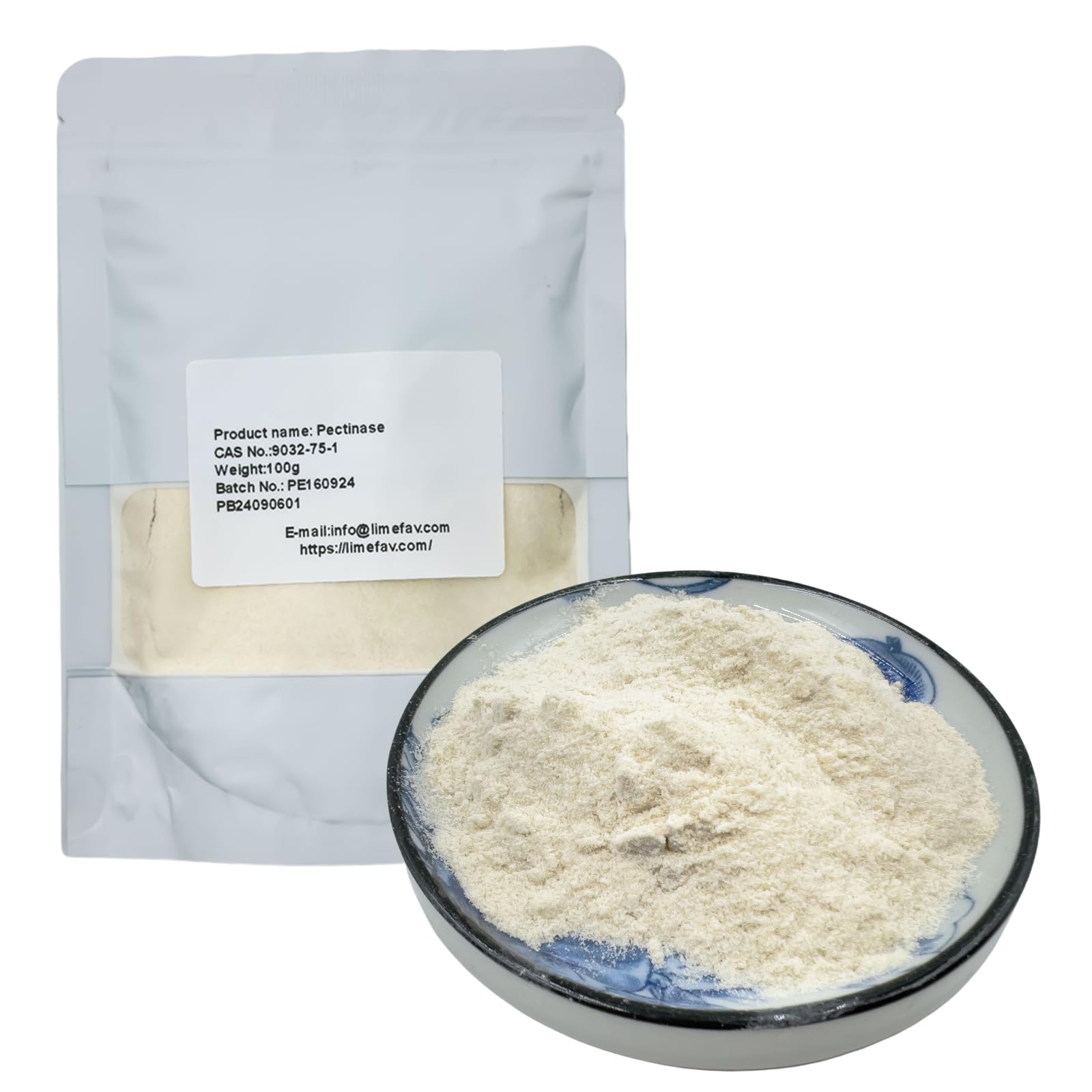 Limefav Pectinase, Pectic Enzyme, Fermentation 100,000 Vitality, Food Grade, Pectic Enzyme Breaks Down Pectin Used To Clarify Fruit And Vegetable Juices And Grape Wine Cas No.:9032-75-1(100G/3.52Oz)