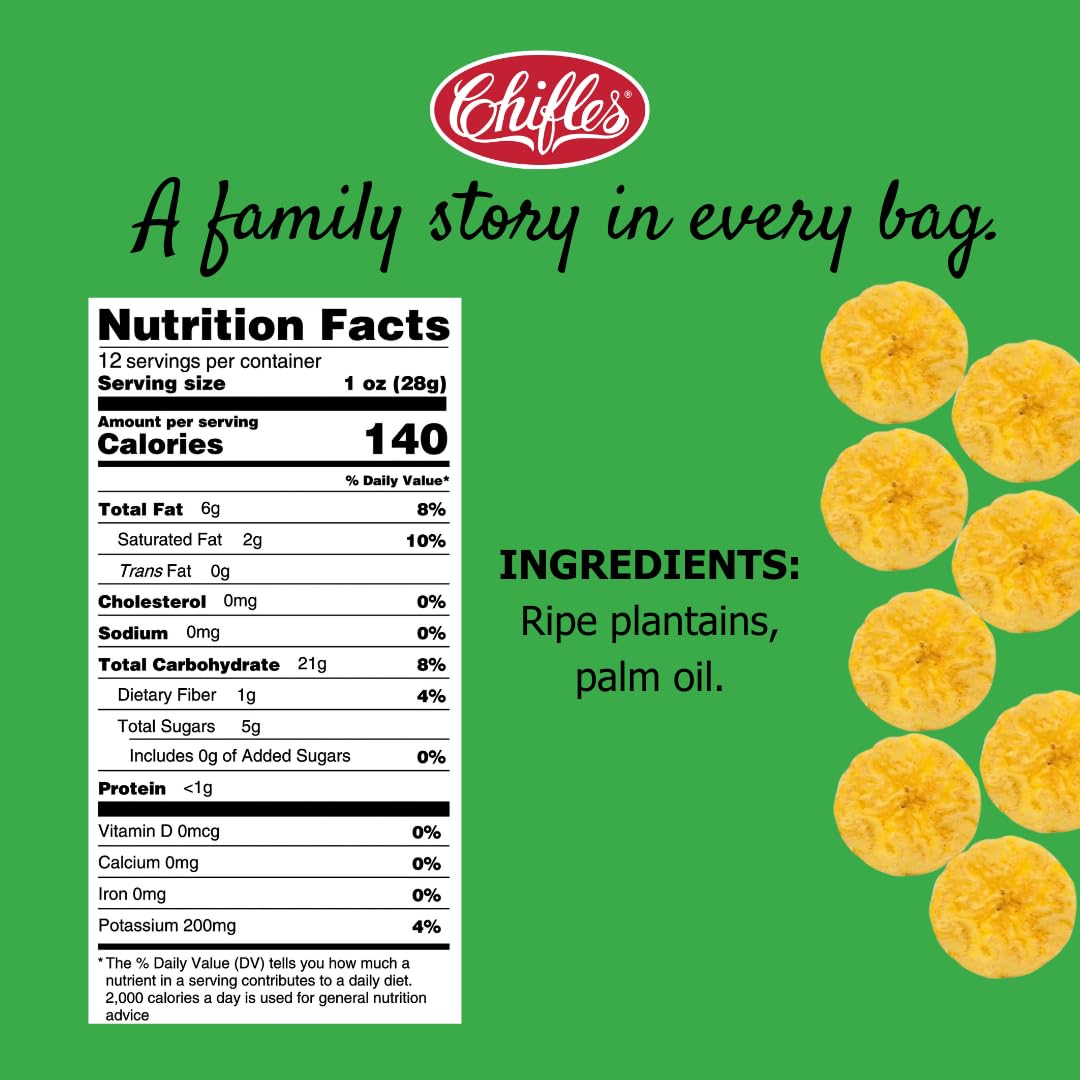 Chifles Maduritos Sweet Plantain Strips 3 Bags, 12 Oz Ea | Naturally Sweet & Crunchy | Vegan, Gluten Free, No Sugar Added Kosher
