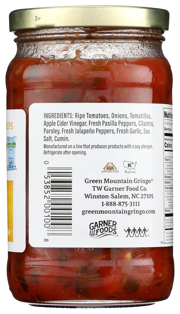 Green Mountain Gringo All Natural Salsas: Mild (Pack of 3) 16 oz Jars