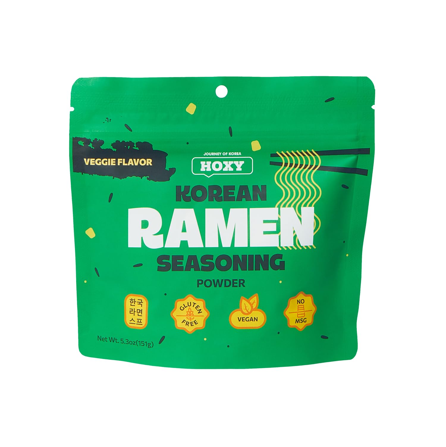 HOXY Journey of Korea ''Korean Ramen Seasoning'' | Gluten Free, Vegan, No-MSG | Premium Finest Ramen Seasoning Powder | 5.3oz (V