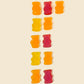 Candy People VegoBears Santa Monica Vegan Gummy Bears Snack Packs Organic Gummy Bears, Non-GMO, Banana, Pineapple & Strawberry G