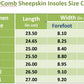 Happystep Genuine Sheepskin Lambswool Cushioning Shearling Winter Insoles With Honeycomb Sporting Sole (Women 6)