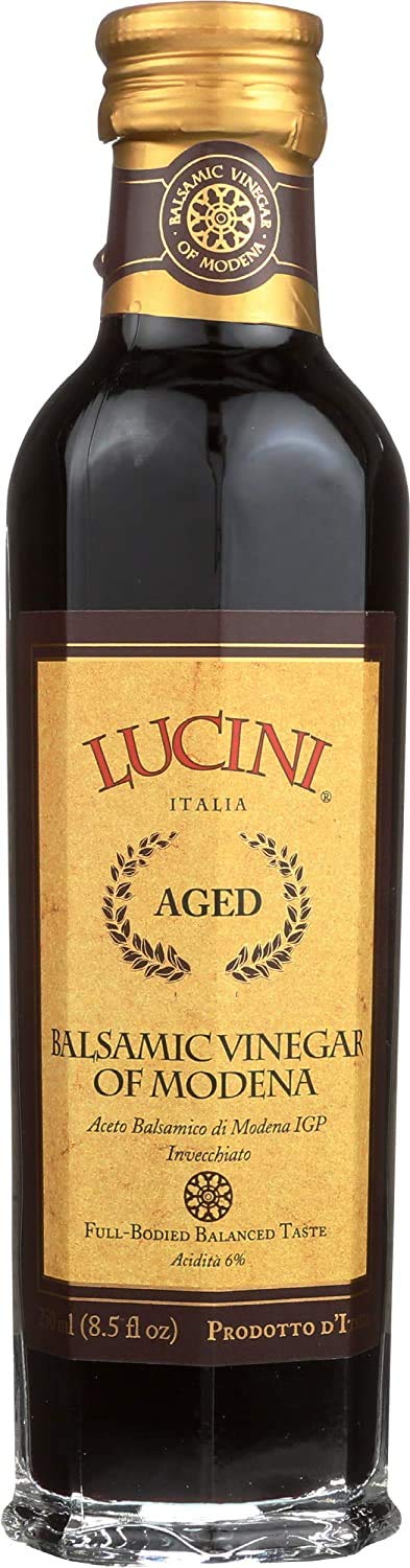Lucini Aged Balsamic Vinegar of Modena - Italian Balsamic Vinegar - Aged Balsamic Vinegar from Modena Italy - Non-GMO Verified, 