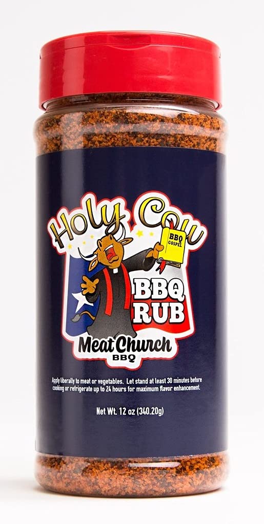 Meat Church BBQ Rub Combo: Holy Cow (12 oz) and Holy Gospel (14 oz) BBQ Rub and Seasoning for Meat and Vegetables, Gluten Free,