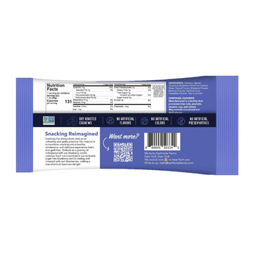 Earthside Farms Blueberry Vanilla Cashews, Candied Cashews, Low Sugar Keto Snack, Non Gmo, Plant Protein, Vegan, Whole, Natural,