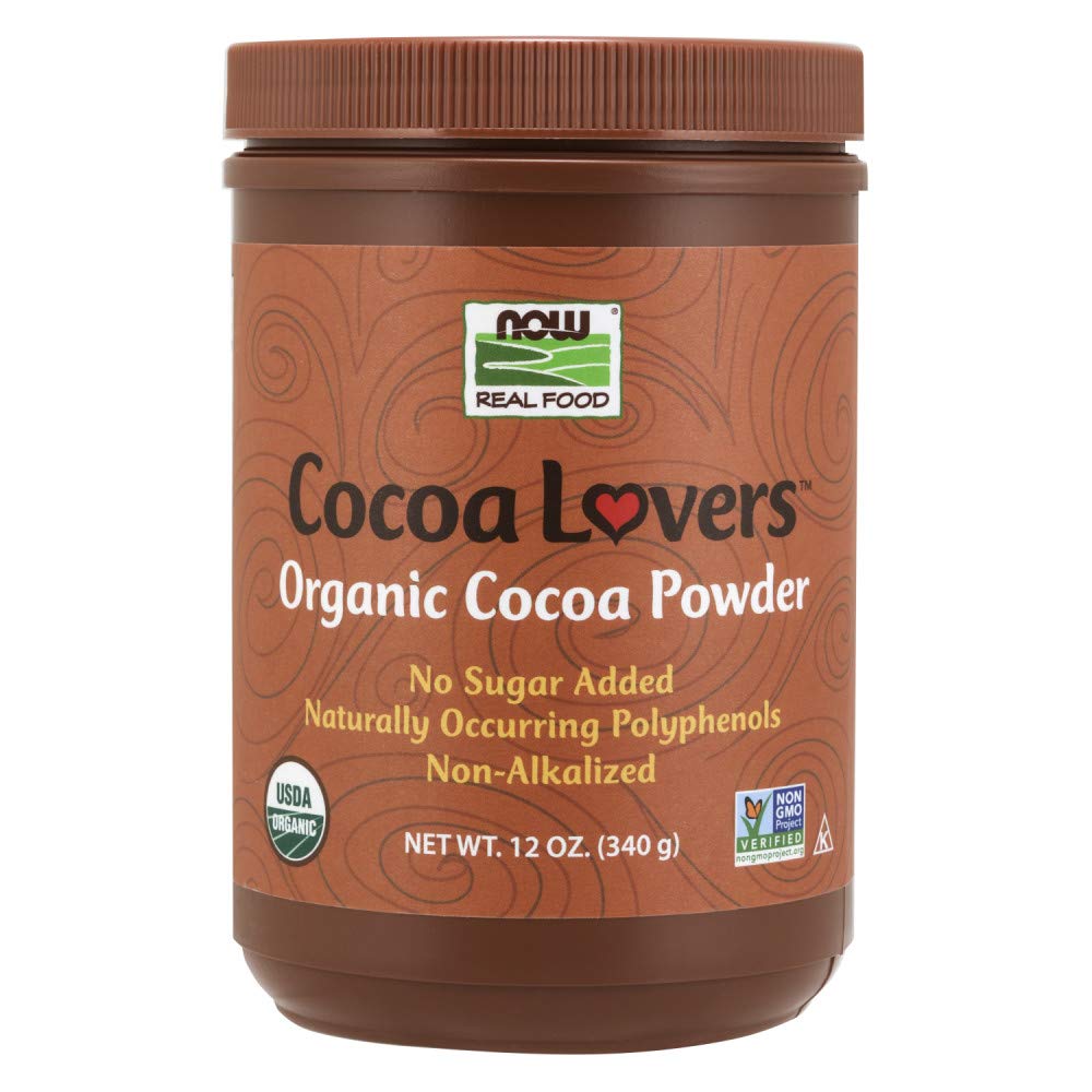 Now Foods Organic Cocoa Powder, Unsweetened-12 Oz