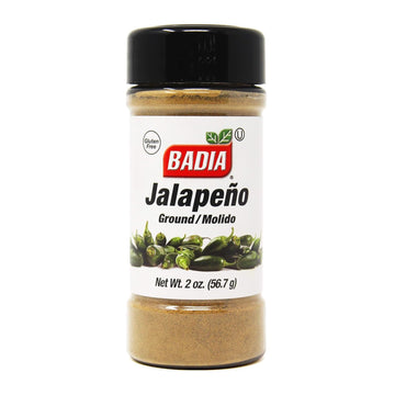 Badia Ground Jalapeno, 2 oz - Green Chili Powder Jalapeo Spice - Zesty Flavor, Medium Heat for Tacos, Meats, Salsa & Chili