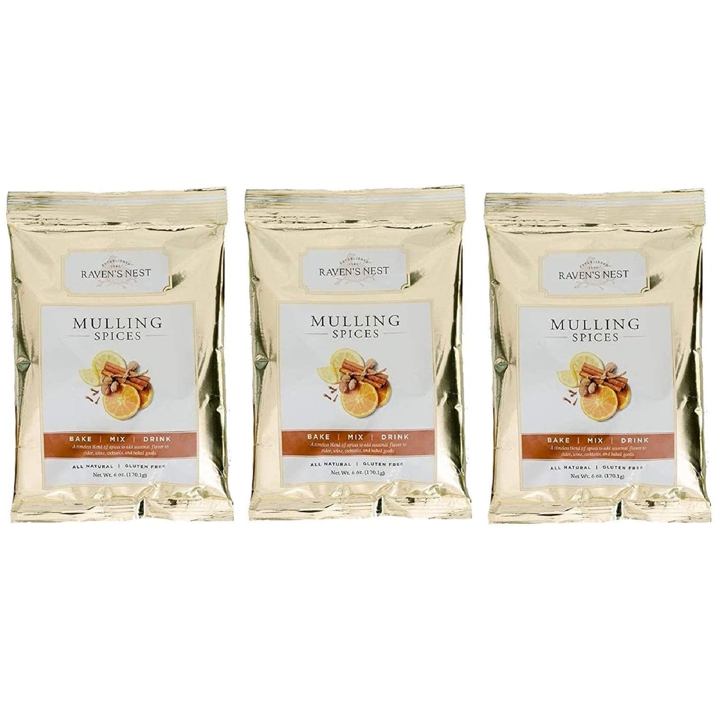Partyn S Nest Oriflavor Blendal Mulling Apple Fruit Beverage Spices - 6 Ounce Package (Pack Of 3)