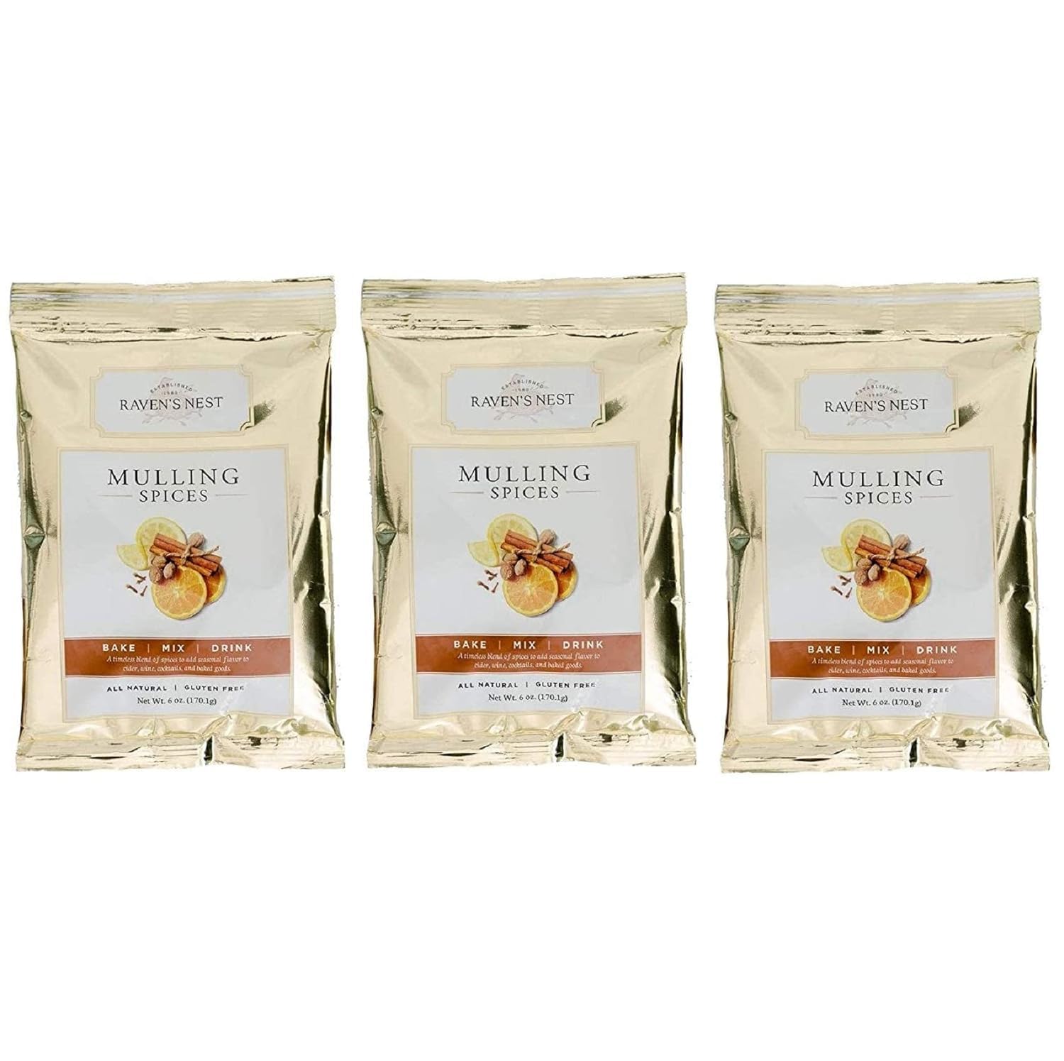 Partyn S Nest Oriflavor Blendal Mulling Apple Fruit Beverage Spices - 6 Ounce Package (Pack Of 3)