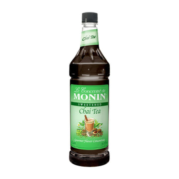 Monin - Chai Tea Concentrate, Spiced Green Tea Flavor, Natural Flavors, Great For Spiced Chai Teas, Coffee Drinks, Dessert Cockt