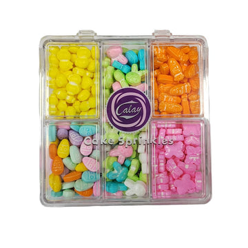 EPHVODI Easter Edible Sprinkles Mix, Spring Bunny Carrots Chick and Butterfly for Cake Decorations, Baking, Cookies, Ice Cream, 