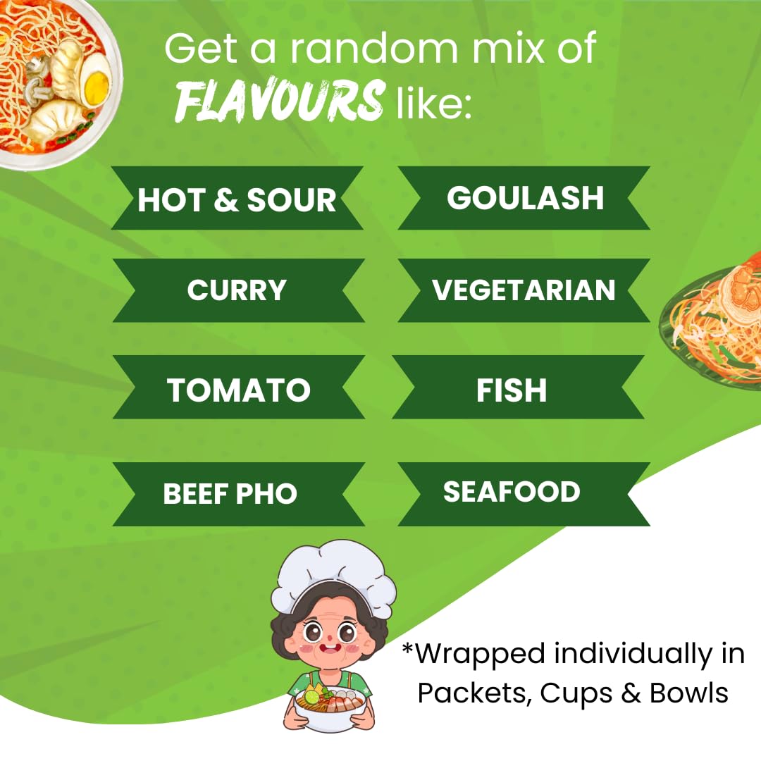 High Class Grass Vifon Ramen Noodles Variety Pack, 12 Instant Soups, Polish And Vietnamese Food