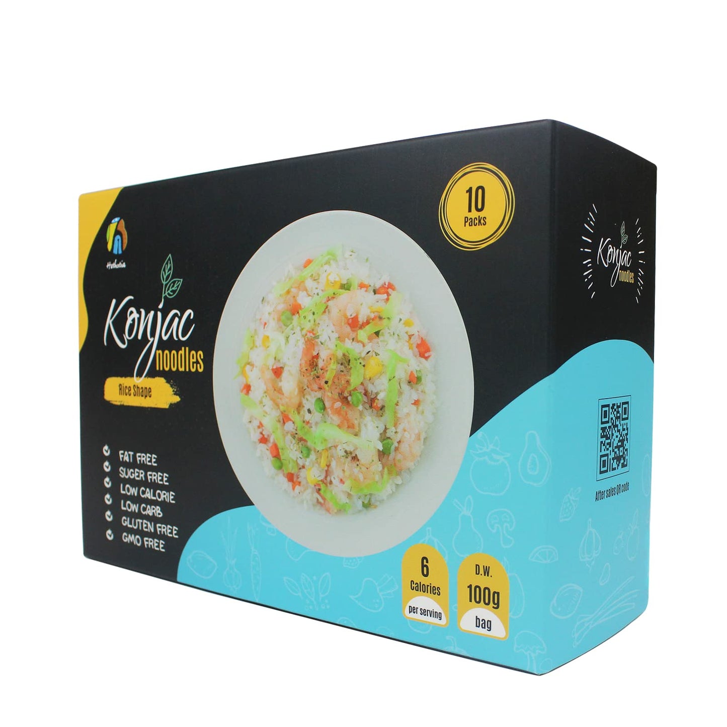 Hethstia Shirataki Rice Gluten-Free Shirataki Noodles Low-Carb Miracle Rice Low Calorie, Keto And Paleo-Friendly, Kosher, Vegan