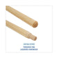 Boardwalk 137 Heavy-Duty Threaded End Lacquered Hardwood Broom Handle, 1 1/8-Inch Dia. X 60 Long
