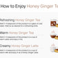 Damtuh Honey Ginger Tea - Natural Flavor & Warm Spicy Aroma, No Artificial Ingredients, Perfect For Hot Or Iced Tea, Jam, Or Sal