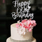 YUINYO 60th Birthday Cake Topper, Handmade Glitter Bunting Decor, Silver, Model MS-531