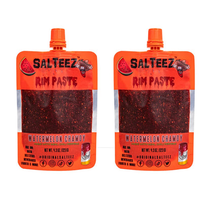 Salteez Rim Paste - Watermelon Chamoy Rim Paste for your Beers, Seltzers, Drinks, Snacks, and more! (2 Pack)