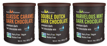 Castle Kitchen Natural Hot Chocolate Mix Variety Pack (42 Oz) - Dairy-Free, Vegan Complete Mixes - Just Add Water - Pack Of 3 (C