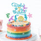 Sodasos 7Pcs Glitter Mermaid Happy Birthday Cake Topper - Mermaid Cake Topper,Under The Sea Themed, Baby Shower Birthday Party S