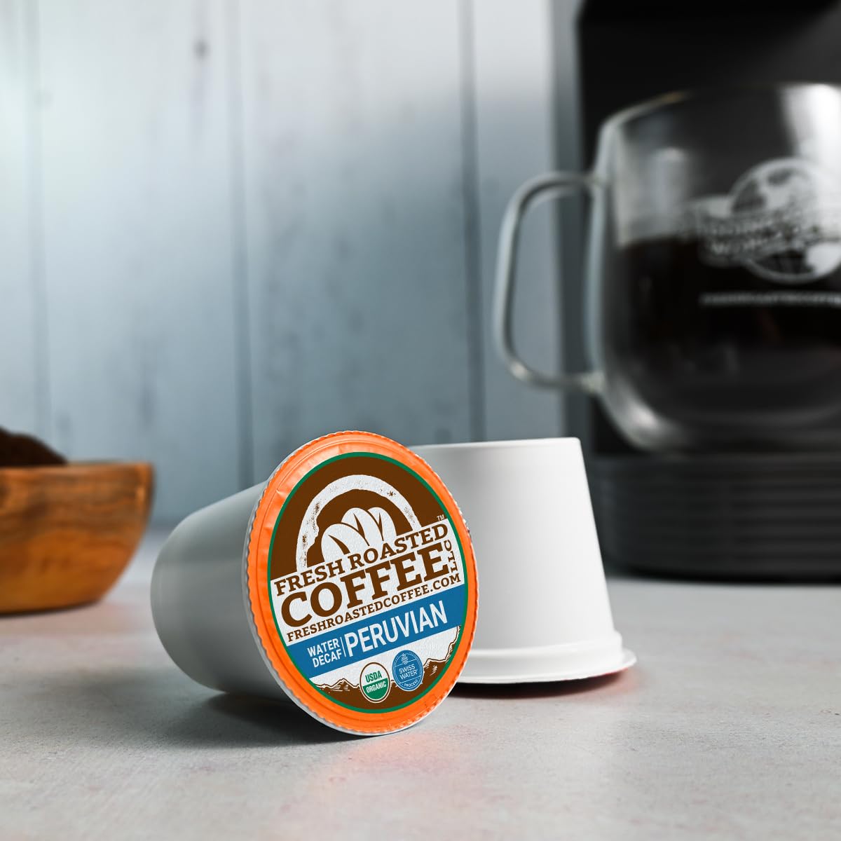 Fresh Roasted Coffee Organic Decaf Variety Pack, K-Cup Compatible, 96 Pods