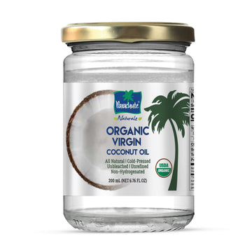 Parachute Naturalz Virgin Coconut Oil | 100% Organic Cooking Oil, Hair Oil And Skin Oil | Cold Pressed | Usda Certified |6.8 Fl.