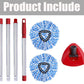 Anrekeyh Spin Mop Head, Base, Handle Replacement For O-Ceda Easywring Rinseclean Microfiber Spin Mop, 2 Microfiber Mop Refills,