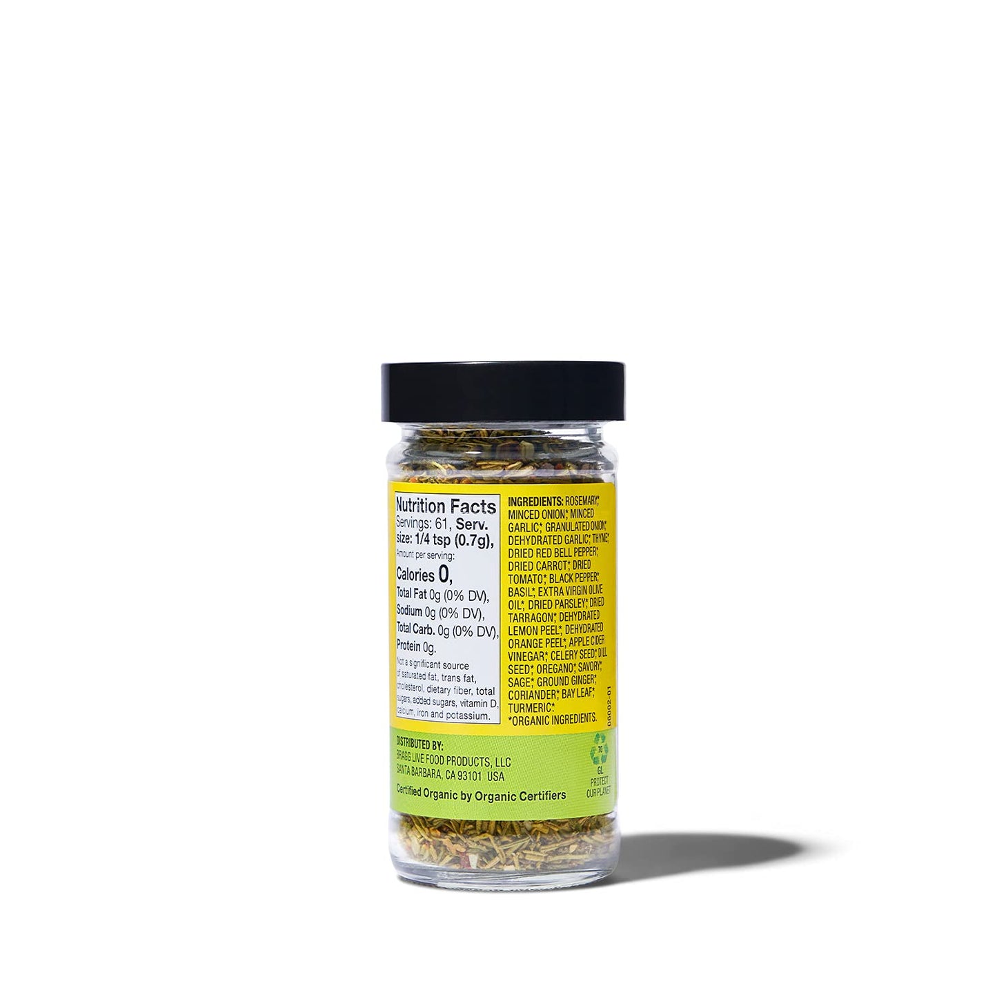 Bragg Sprinkle Herbs and Spices Seasoning, 1.5oz, 2 Pack