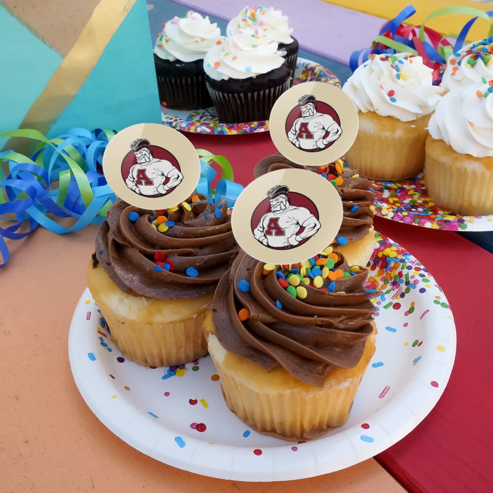 Alma College Secondary Logo Cupcake Picks Toppers Decoration Set Of 6