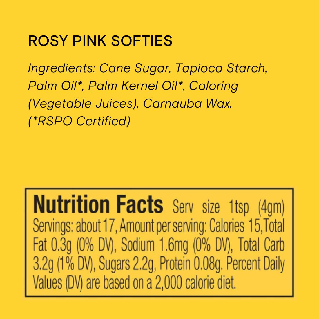 Supernatural Rosy Pink Softies Sprinkles, Dye-Free, Made In Usa, Soy Free, Gluten Free, Vegan, 16Oz