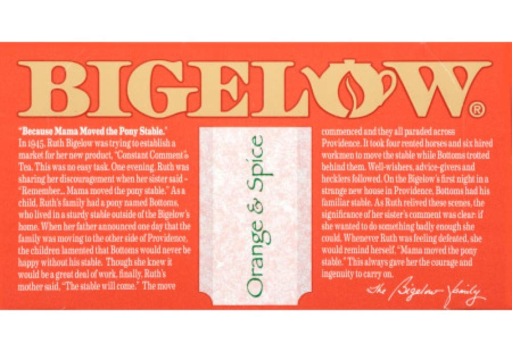 Bigelow Tea Orange and Spice Tea, 20 Count (Pack of 2)