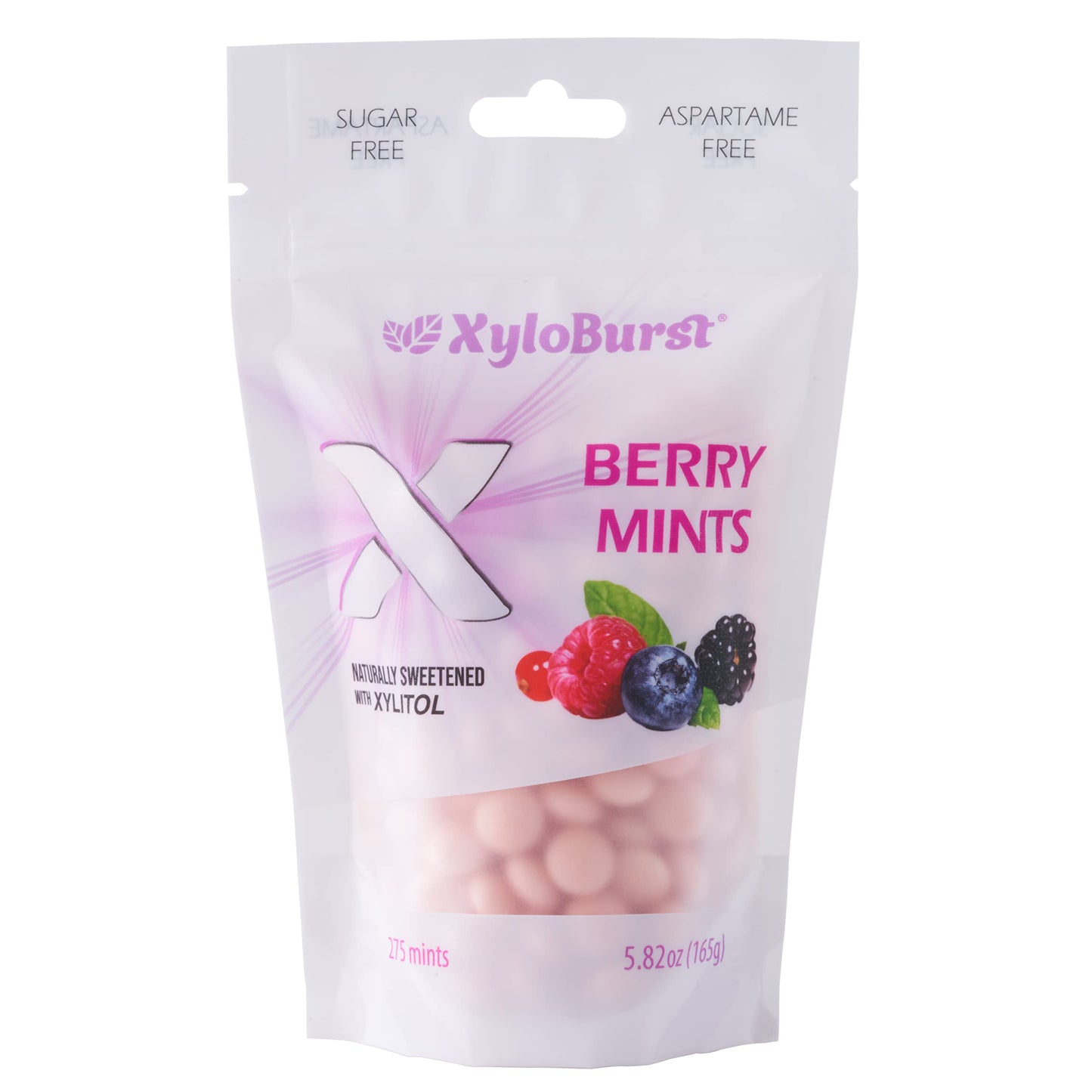 Xyloburst - Xylitol Mints | Sugar Free Breath Mint For Oral Health | Gluten Free, Vegan, Keto Friendly | Aspartame Free Mints | Berry | 275 Count