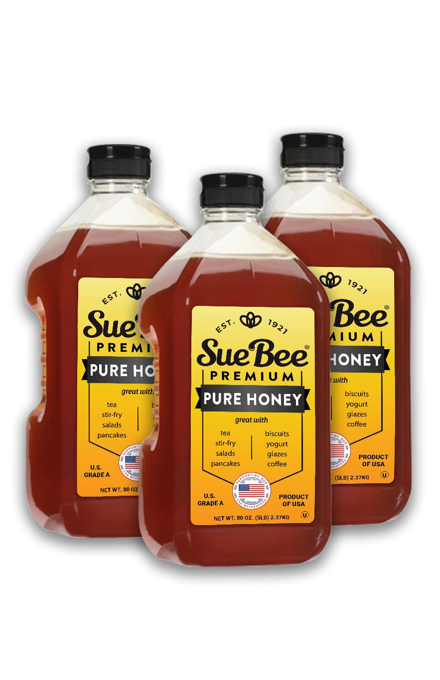 Sue Bee Pure Premium Honey From Usa Beekeepers, 5 Pound (Pack Of 3)