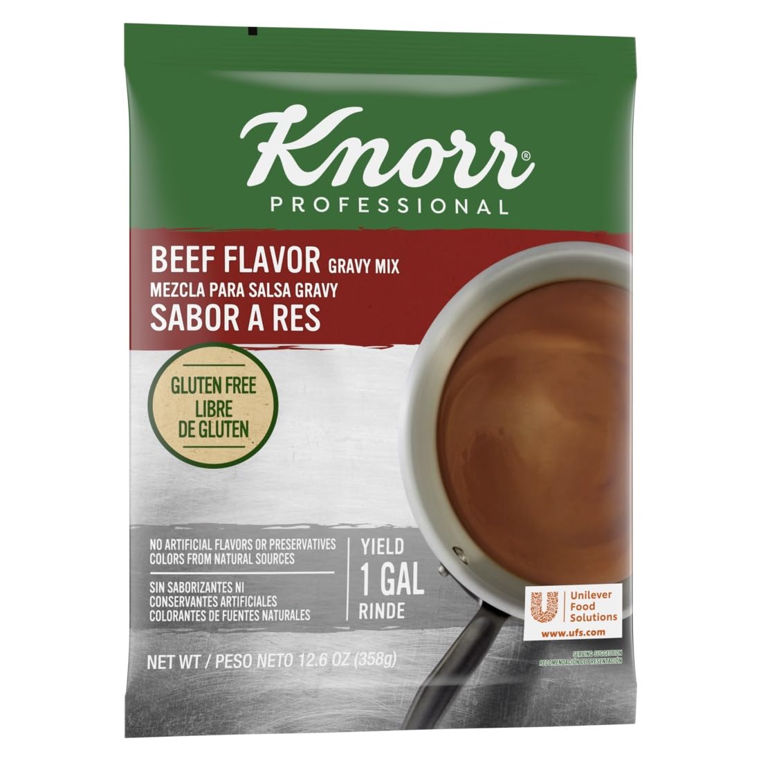 Knorr Professional Beef Gravy Mix Gluten Free, No Artificial Flavors or Preservatives, No added MSG, Dairy Free, Colors from Nat