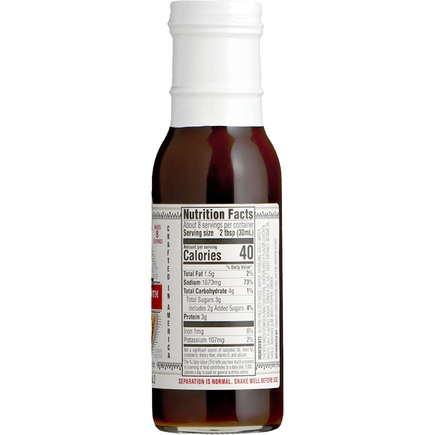 Yamasa, Artisanal Shoyu Ramen Broth concentrate, Serves 8 Bowls, gluten Free, No MSg Added, certified in the Japanese Tradition,