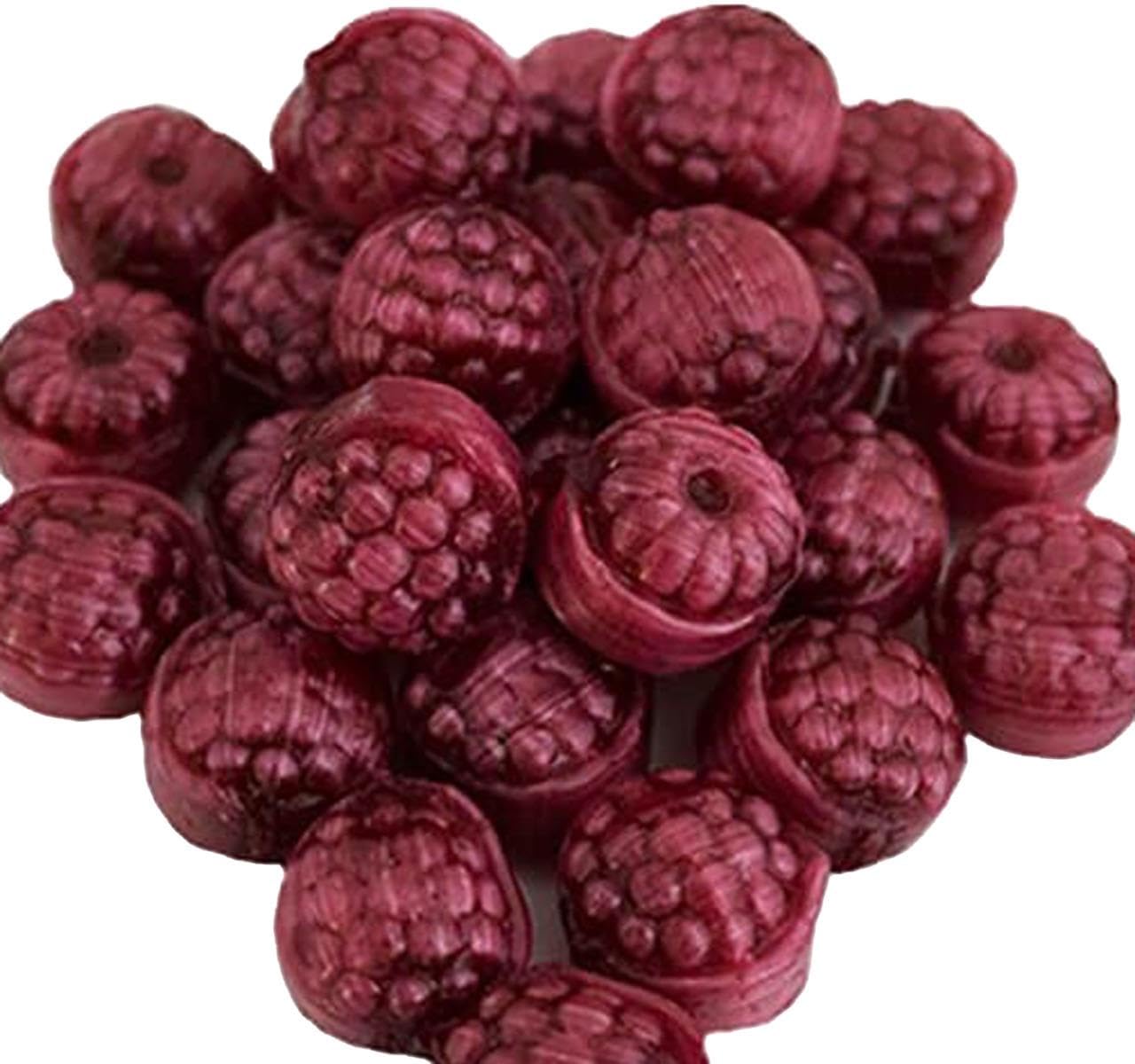 Yankeetraders Red Raspberry Chocolate Filled Hard Candies  3 Pound Bulk Bag  Unwrapped