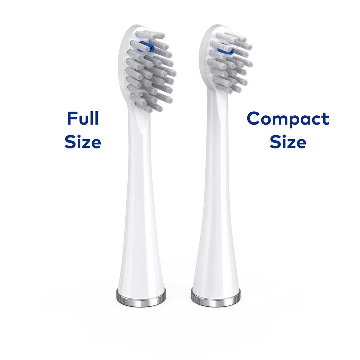 Waterpik Compact Size Replacement Brush Heads With Covers For Sonic-Fusion Flossing Toothbrush Sfrb-2Ew, 6 Count White