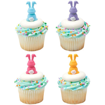 Easter Bunny Cupcake Picks - 24 Pc