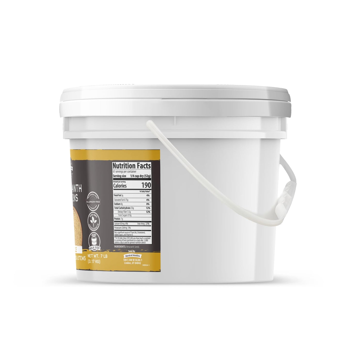 Birch & Meadow 1 Gallon Whole Amaranth Grains, Non Gmo, Allergen Free