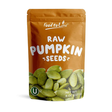 Food to Live - Pepitas, Semillas de calabaza de Food to Live - (Crudas, sin cascara) (8 Ounces)
