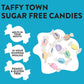 Taffy Town Candies- Sugar Free Raspberry | Gourmet Taffy| Nougat-Style Candy| Soft & Delicious| Sumer Snack Treats| Party Good C