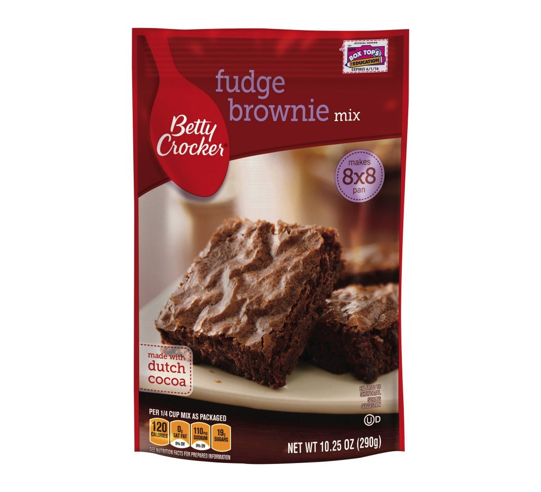 Betty Crocker Fudge Brownie Mix, 10.25-ounce Pouches [Pack of 6]