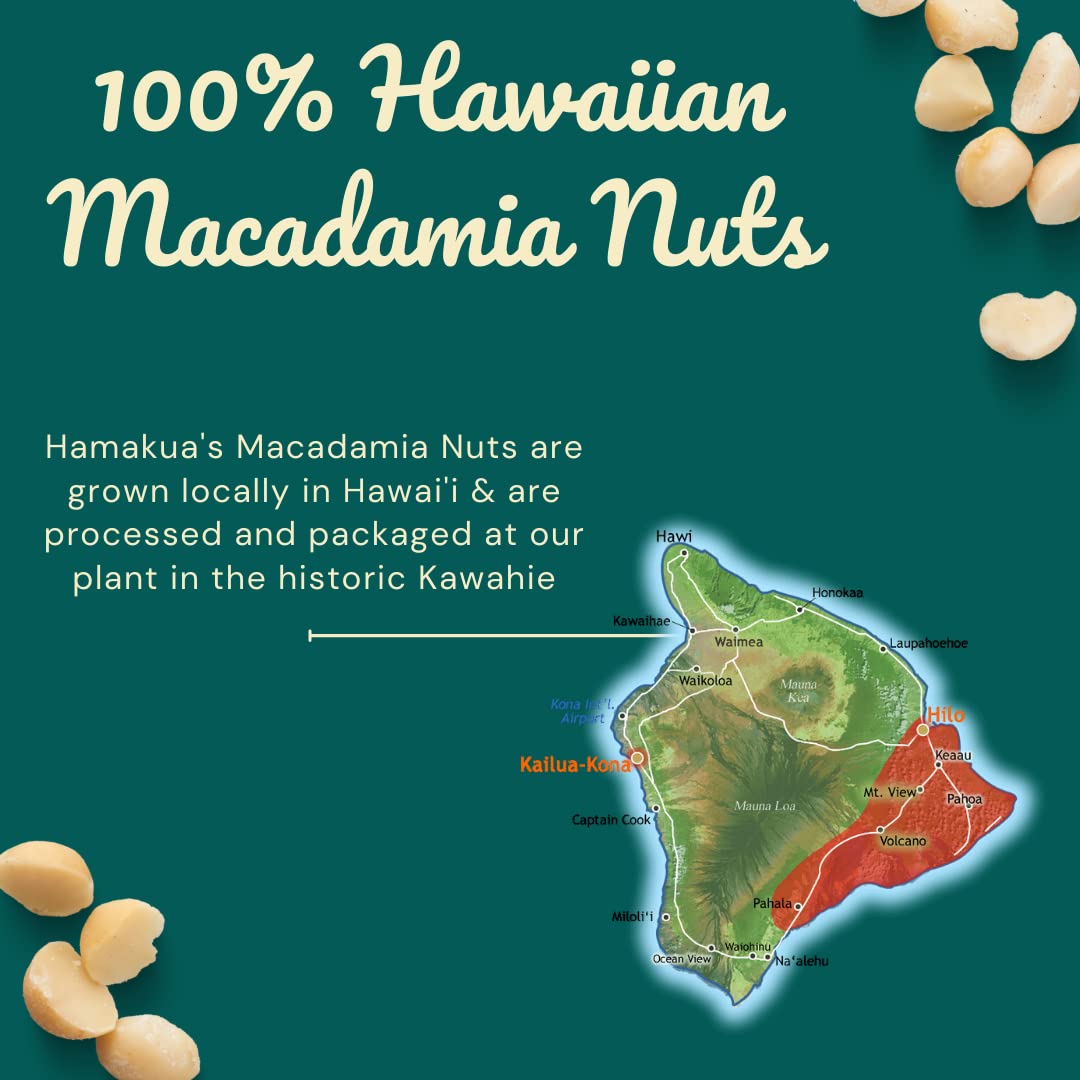 Hamakua Macadamia Nuts - Sweet Glazed Butter spirit-inspired flavor - Dry Roasted - 10 Ounce Pack
